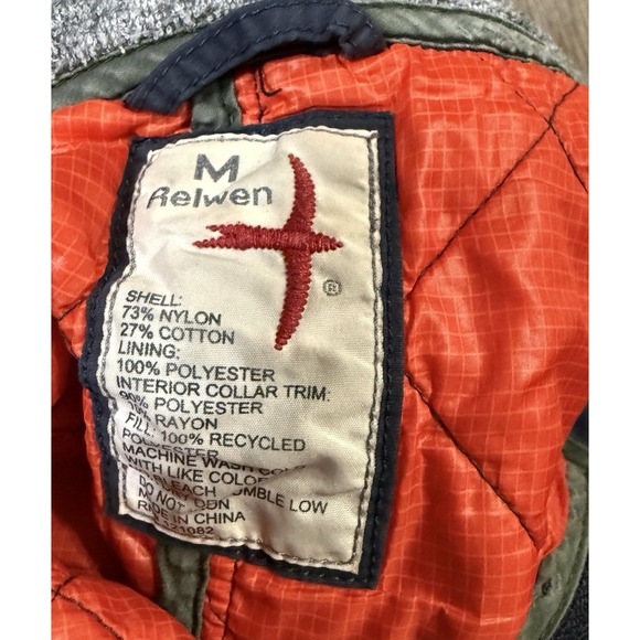 Relwen Quilted Tanker Insulated Jacket Medium Navy Blue Huckberry Outdoor Coat M - Picture 4 of 4